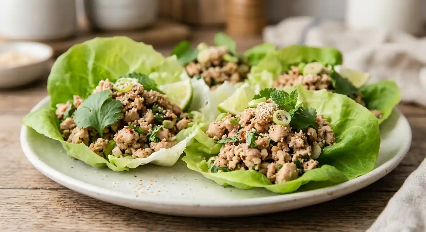 Chicken Laab Lettuce Wraps / Laab Gai