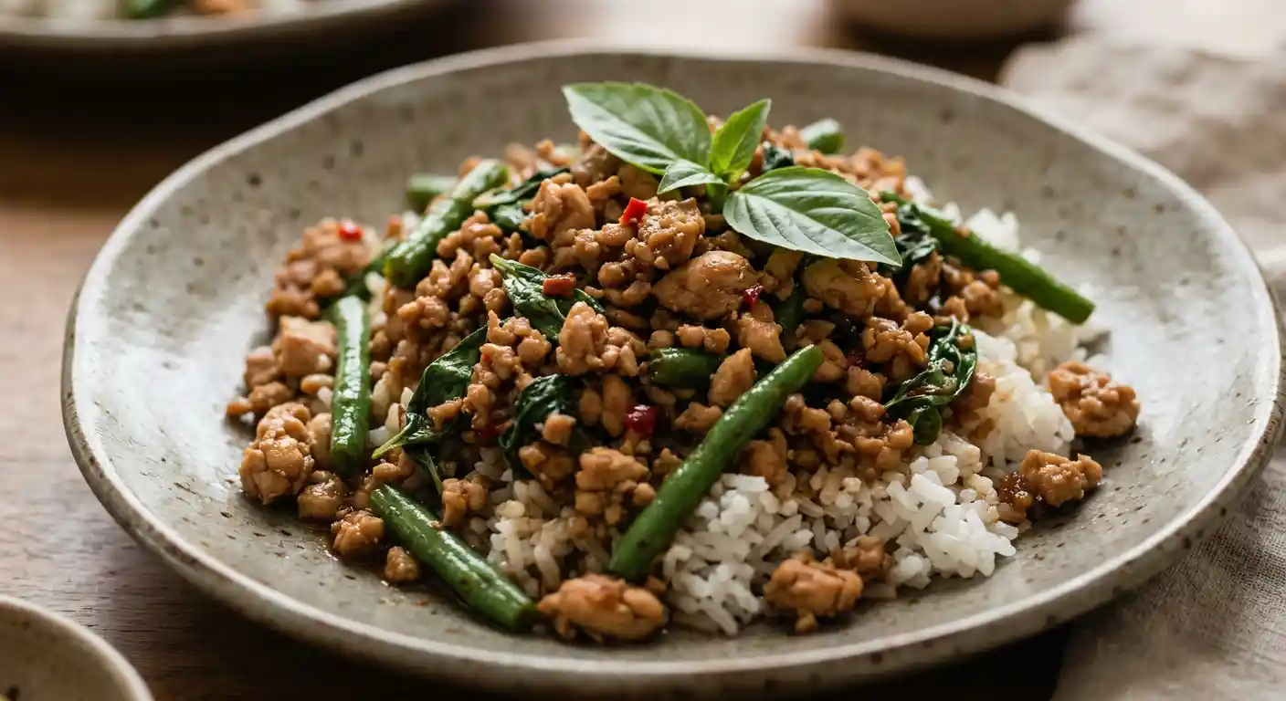 Pad Krakow Gai (Chicken) (GF)