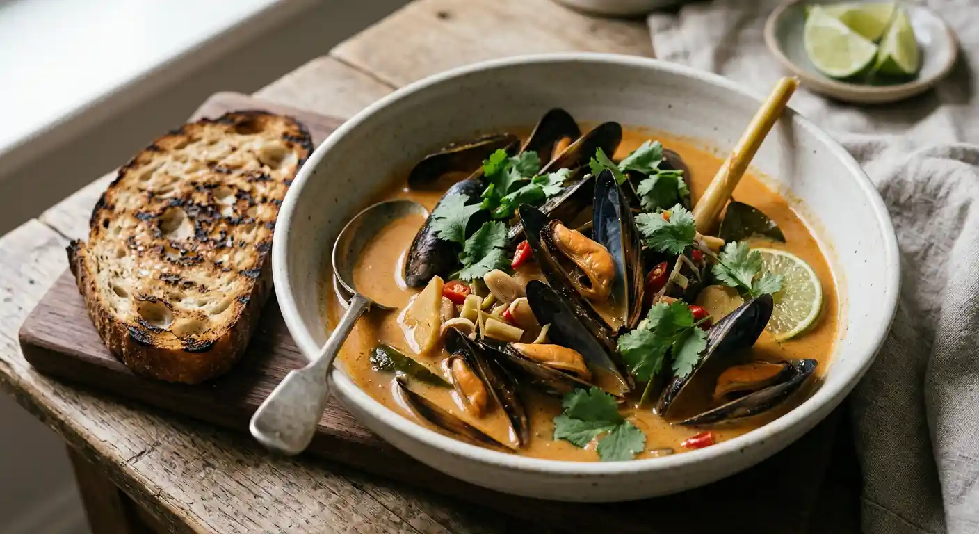 thai curry mussels