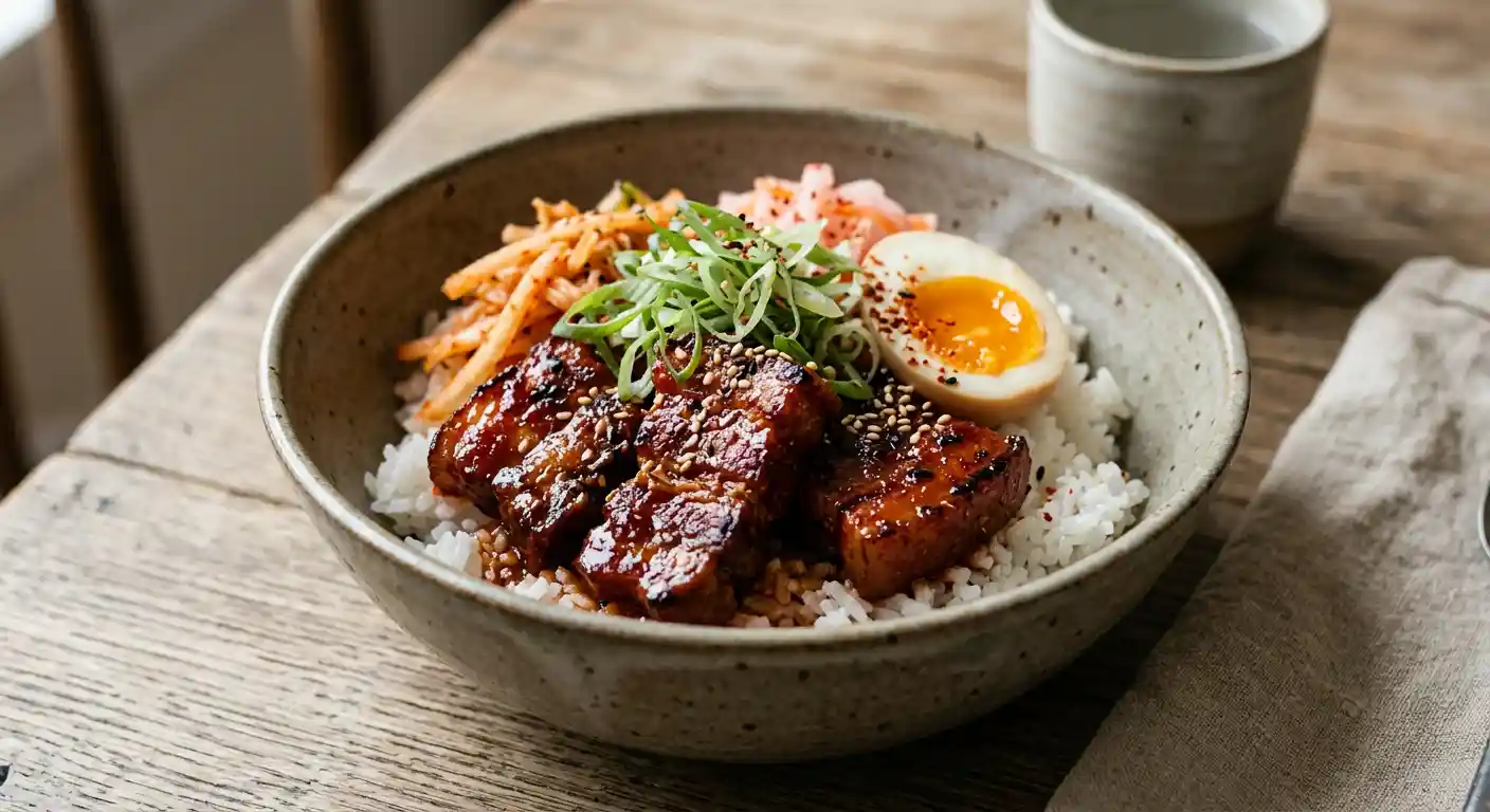 Spicy Pork Belly bowls