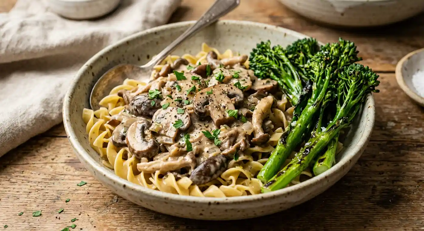 WILD MUSHROOM STROGANOFF (V)
