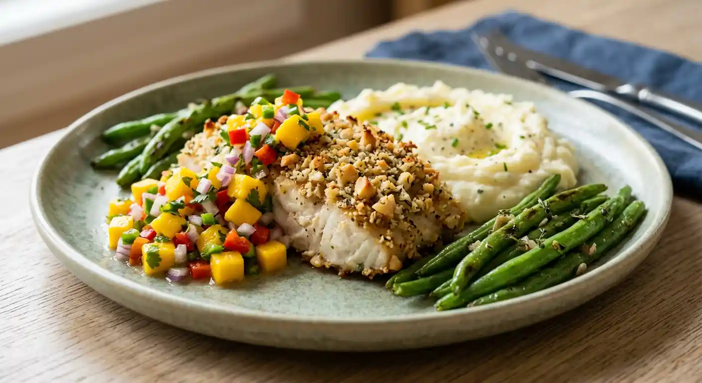 Macadamia crusted Mahi Mahi